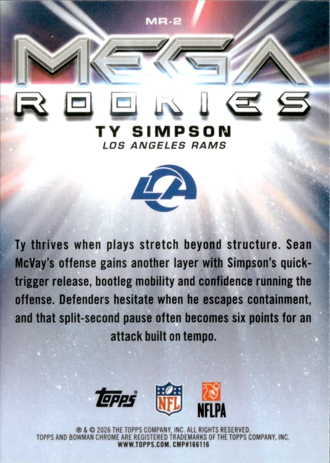 Ty Simpson card back