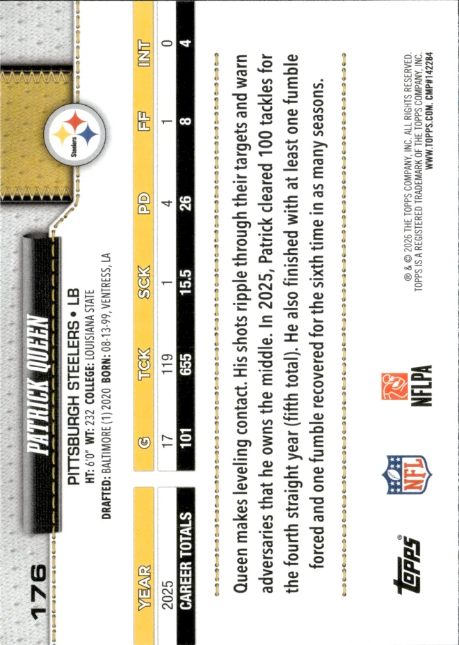 Patrick Queen card back