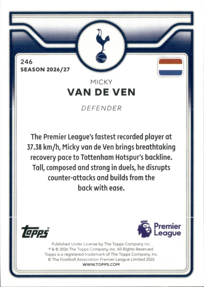 Micky Van De Ven card back