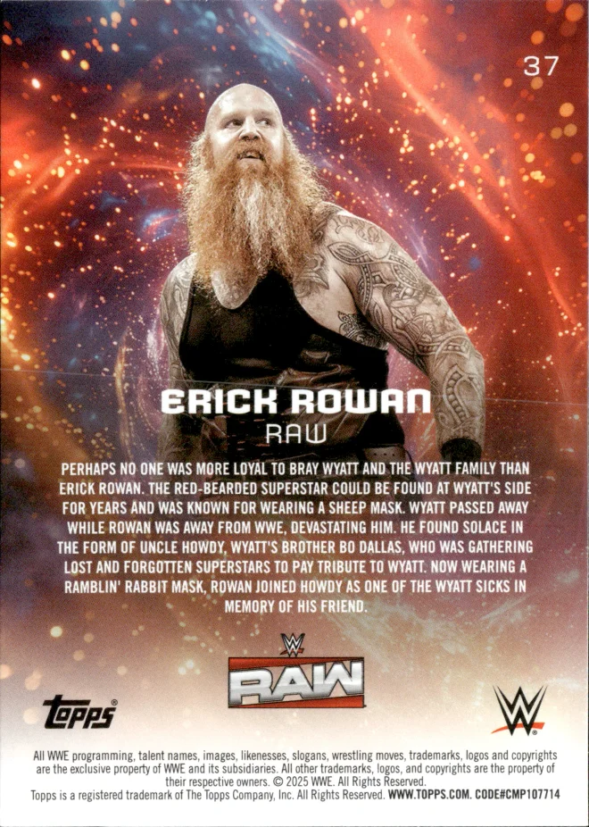 Erick Rowan card back