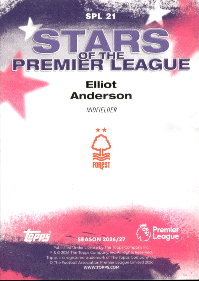 Elliot Anderson card back