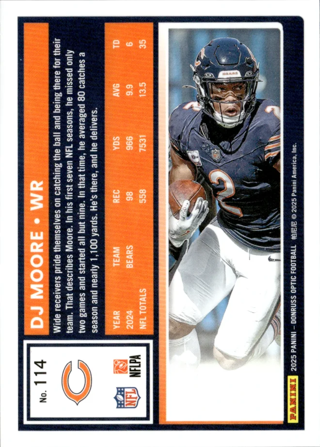 DJ Moore card back