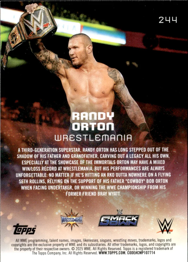 Randy Orton card back