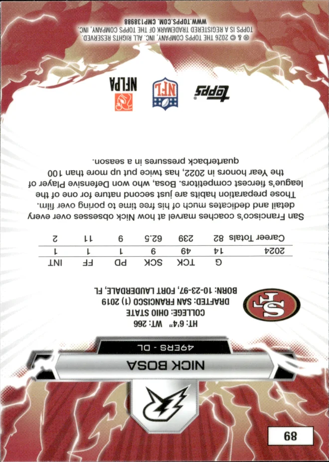 Nick Bosa card back