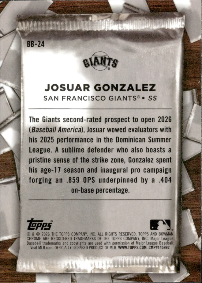 Josuar Gonzalez card back
