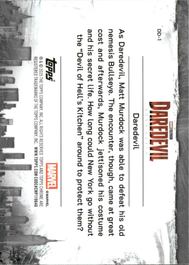 Daredevil card back