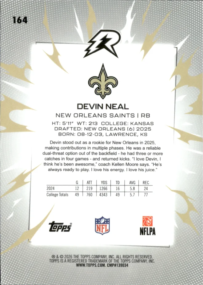 Devin Neal card back