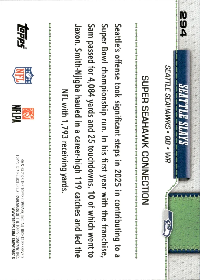 Seattle Slays card back