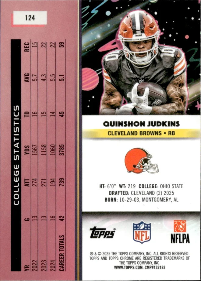 Quinshon Judkins card back