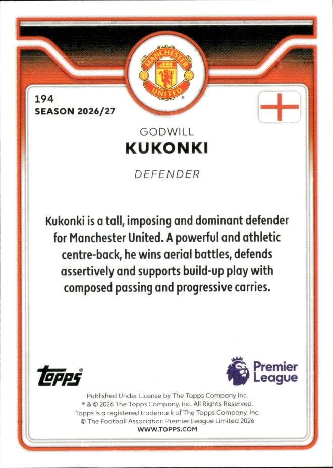 Godwill Kukonki card back