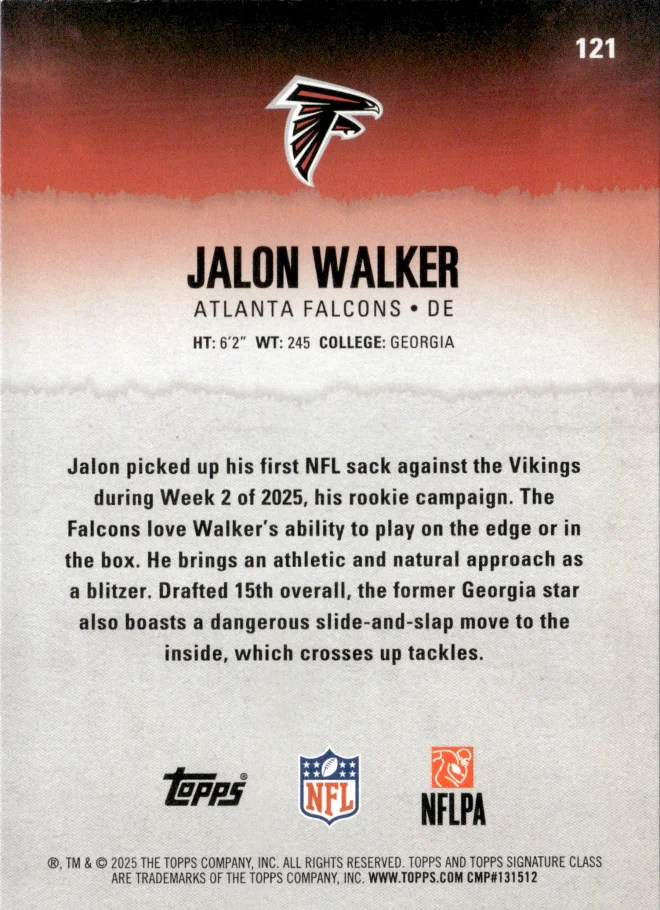 Jalon Walker card back