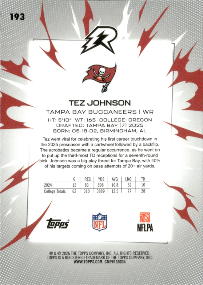 Tez Johnson card back