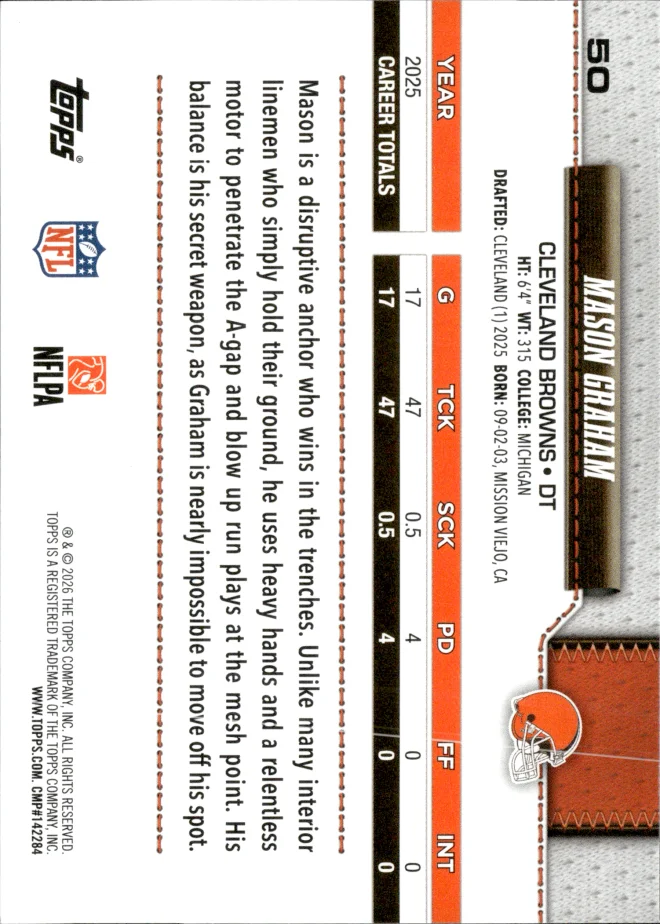 Mason Graham card back