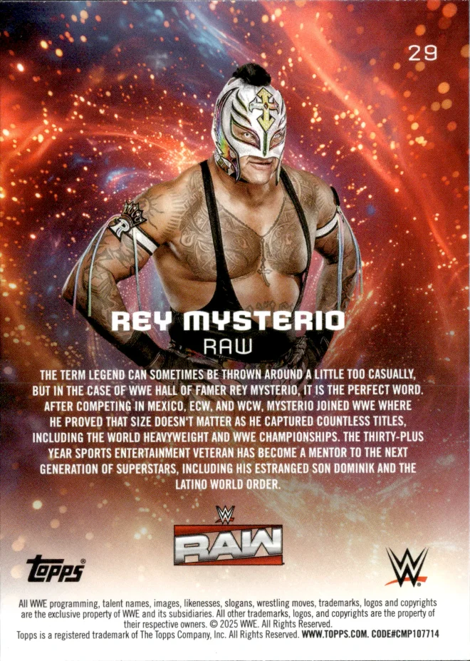 Rey Mysterio card back
