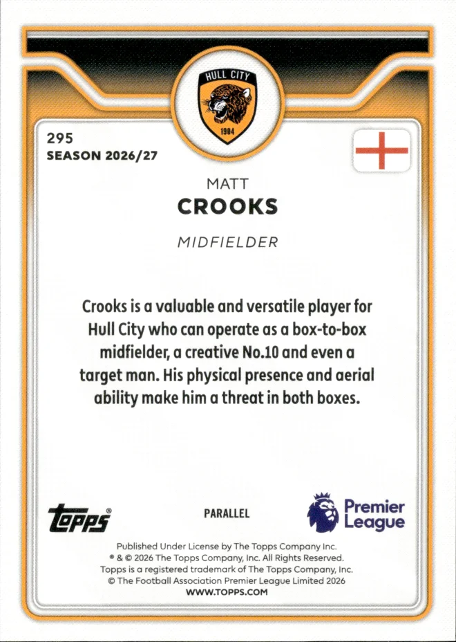 Matt Crooks card back