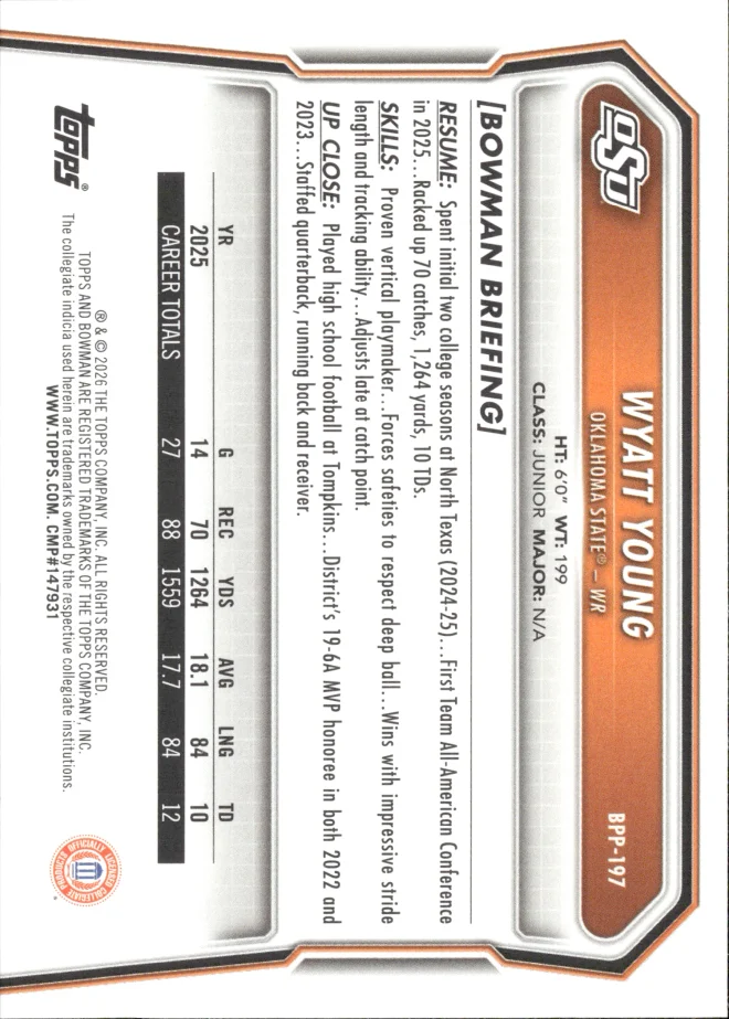 Wyatt Young card back