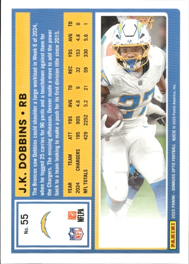 J.K. Dobbins card back