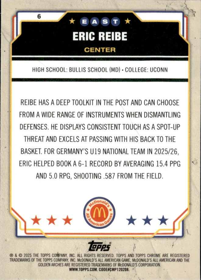 Eric Reibe card back