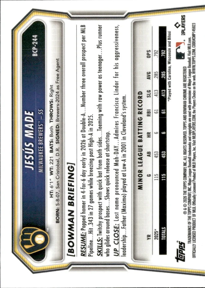 Jesús Madé card back