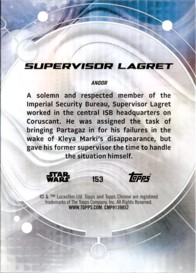 Supervisor Lagret card back