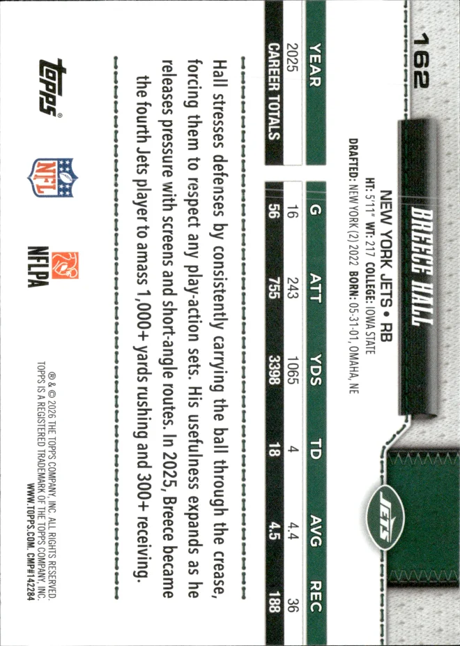 Breece Hall card back