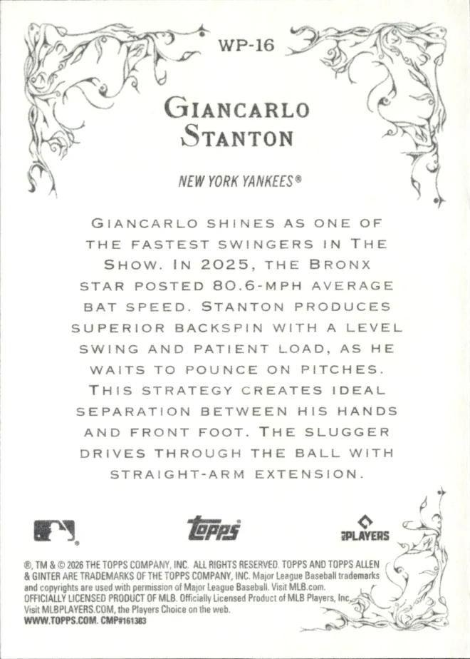 Giancarlo Stanton card back