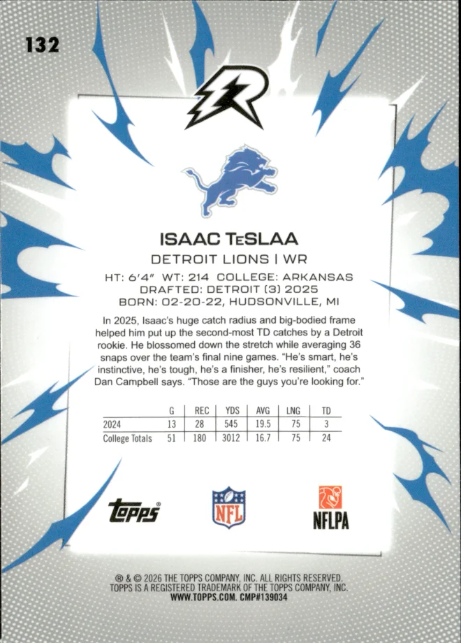 Isaac TeSlaa card back
