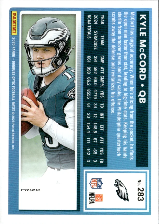 Kyle McCord card back