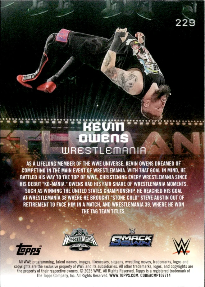 Kevin Owens card back