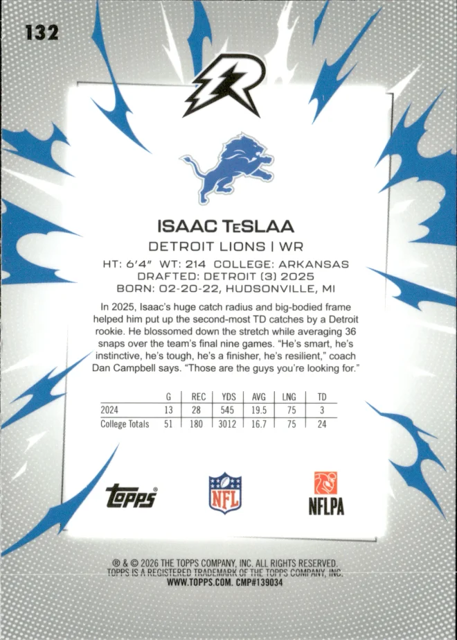 Isaac TeSlaa card back