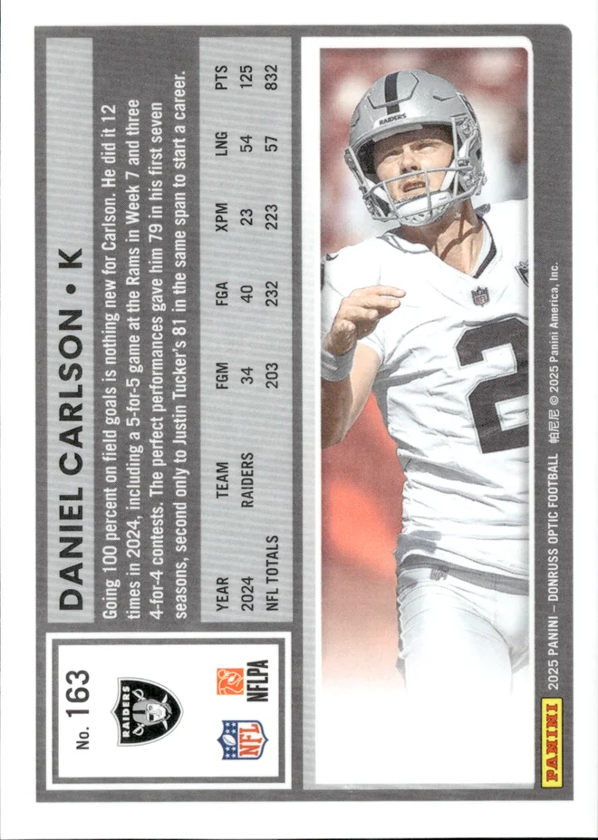 Daniel Carlson card back