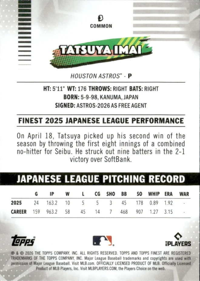 Tatsuya Imai card back