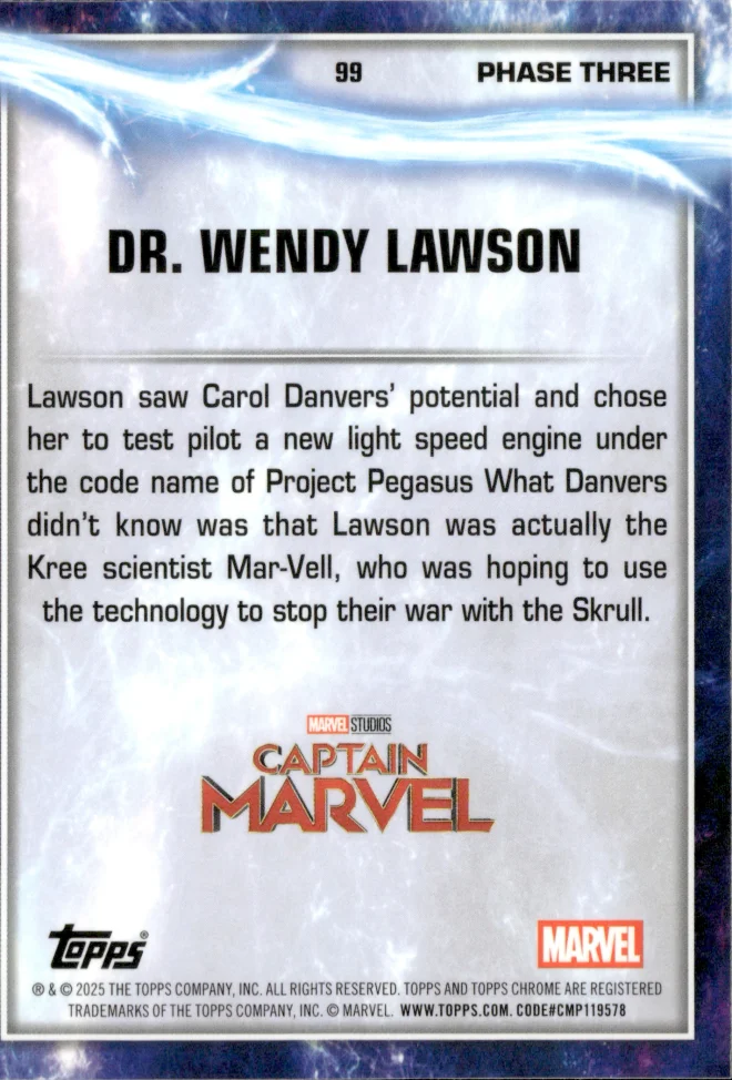 Dr. Wendy Lawson card back