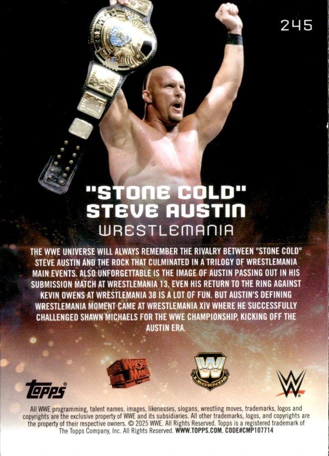 "Stone Cold" Steve Austin card back