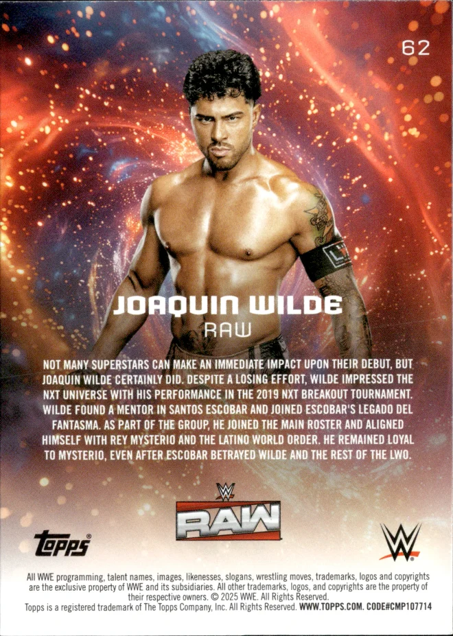 Joaquin Wilde card back