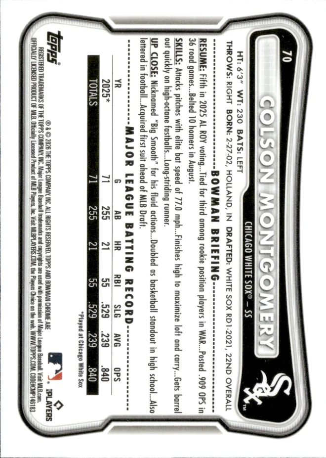 Colson Montgomery card back