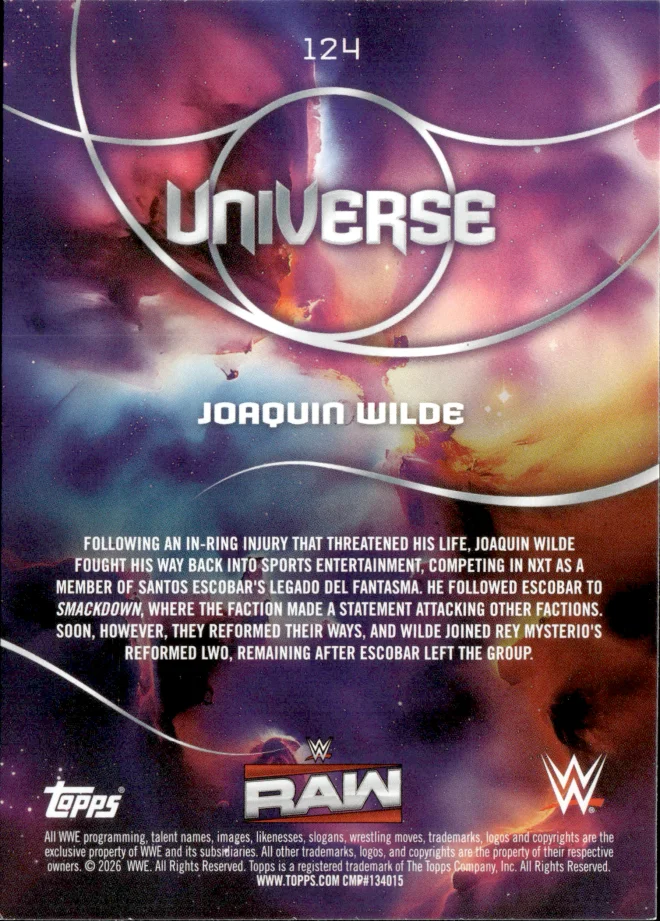 Joaquin Wilde card back