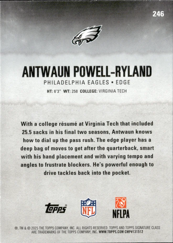 Antwaun Powell-Ryland card back