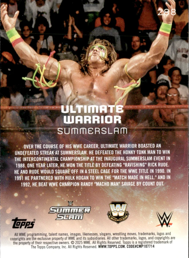 Ultimate Warrior card back