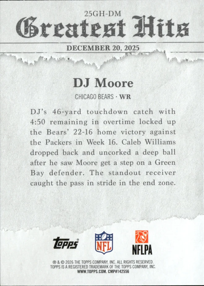 DJ Moore card back