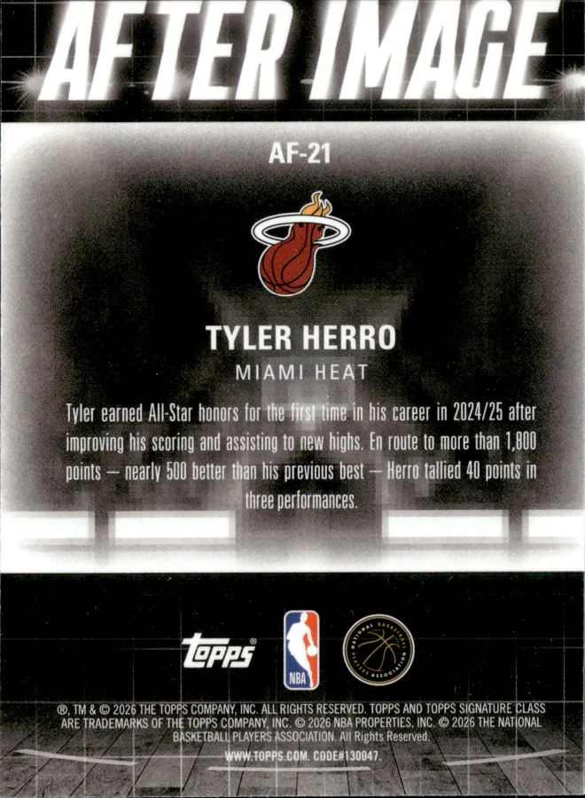 Tyler Herro card back
