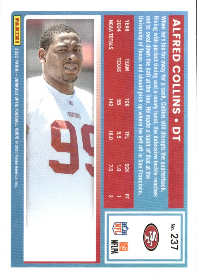 Alfred Collins card back