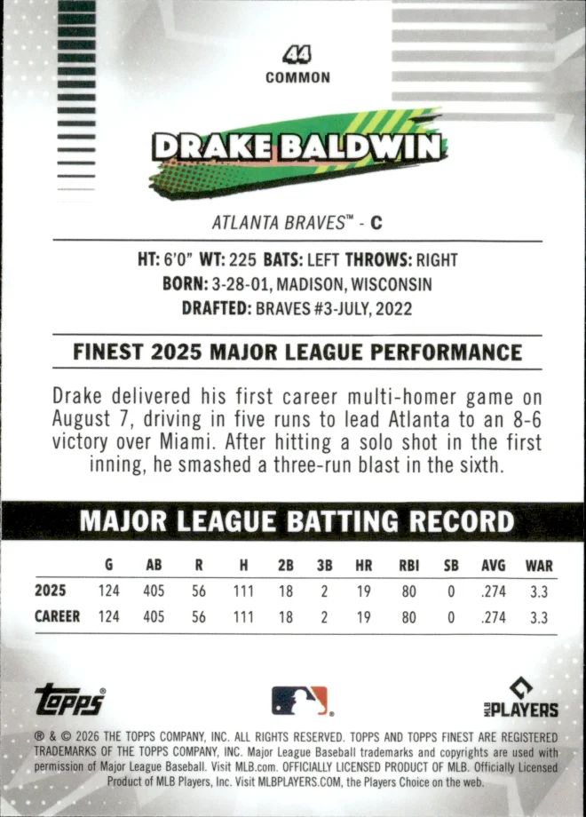 Drake Baldwin card back