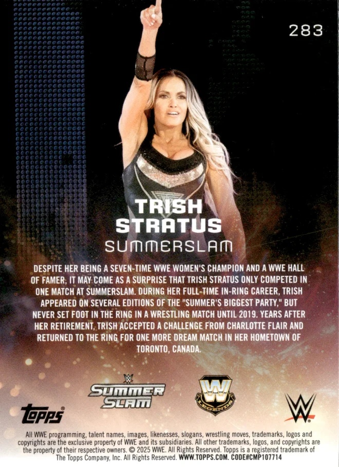 Trish Stratus card back