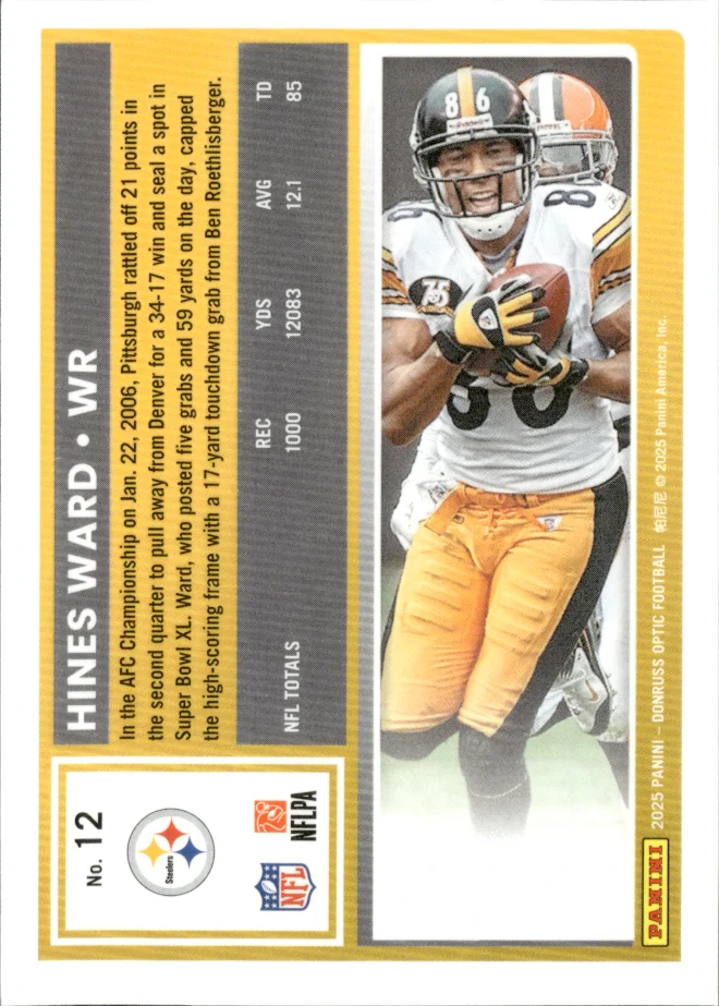 Hines Ward card back