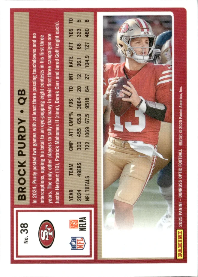 Brock Purdy card back