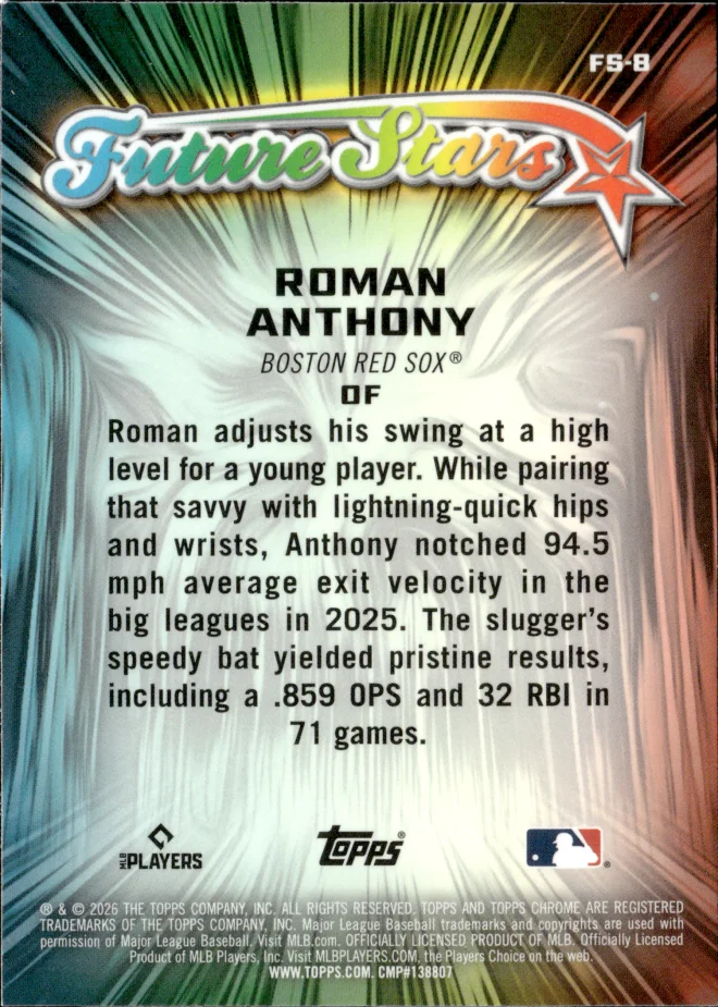 Roman Anthony card back