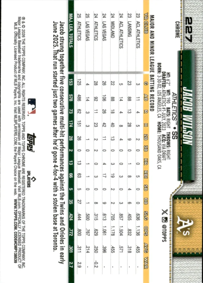 Jacob Wilson card back