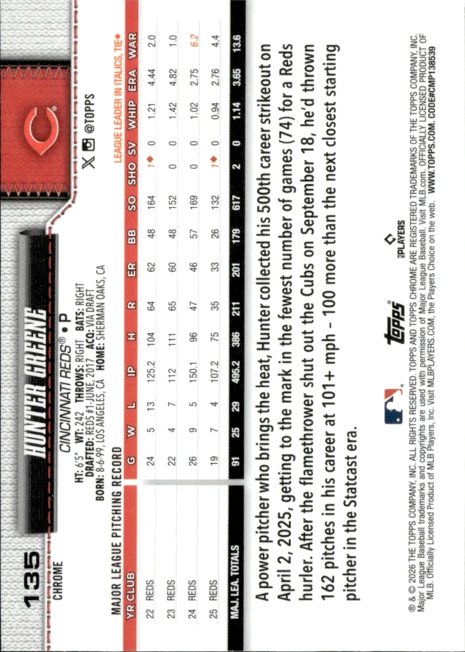 Hunter Greene card back