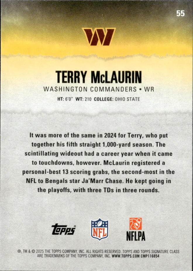 Terry McLaurin card back